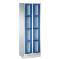 CLASSIC Locker with transparent doors (8 narrow compartments)